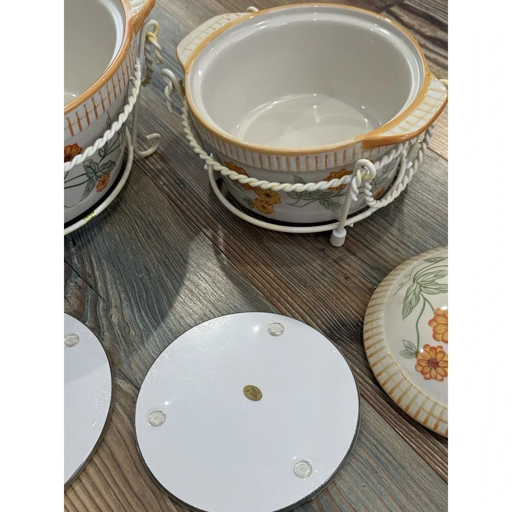 Temp-Tations Presentable Ovenware  by Tara bowls, Trivets, Covers  Old World Set